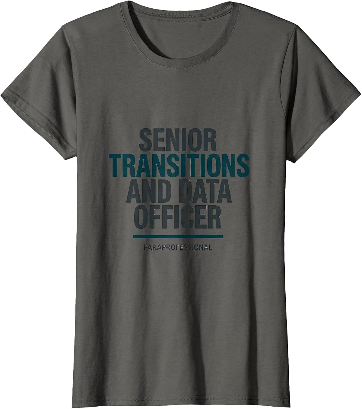 Women's Senior Transitions and Data Officer, Paraprofessional T-Shirt - Asphalt Grey
