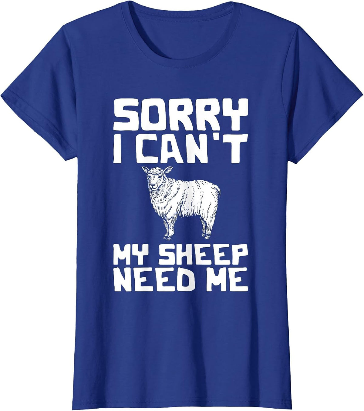 Funny Sheep Design for Farmers and Sheep Lovers T-Shirt - Royal Blue