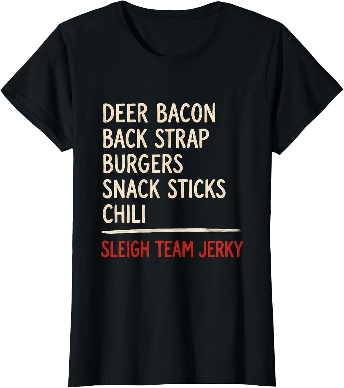 Deer Bacon Funny Christmas Deer Hunter Hunting Gift T-Shirt - Black