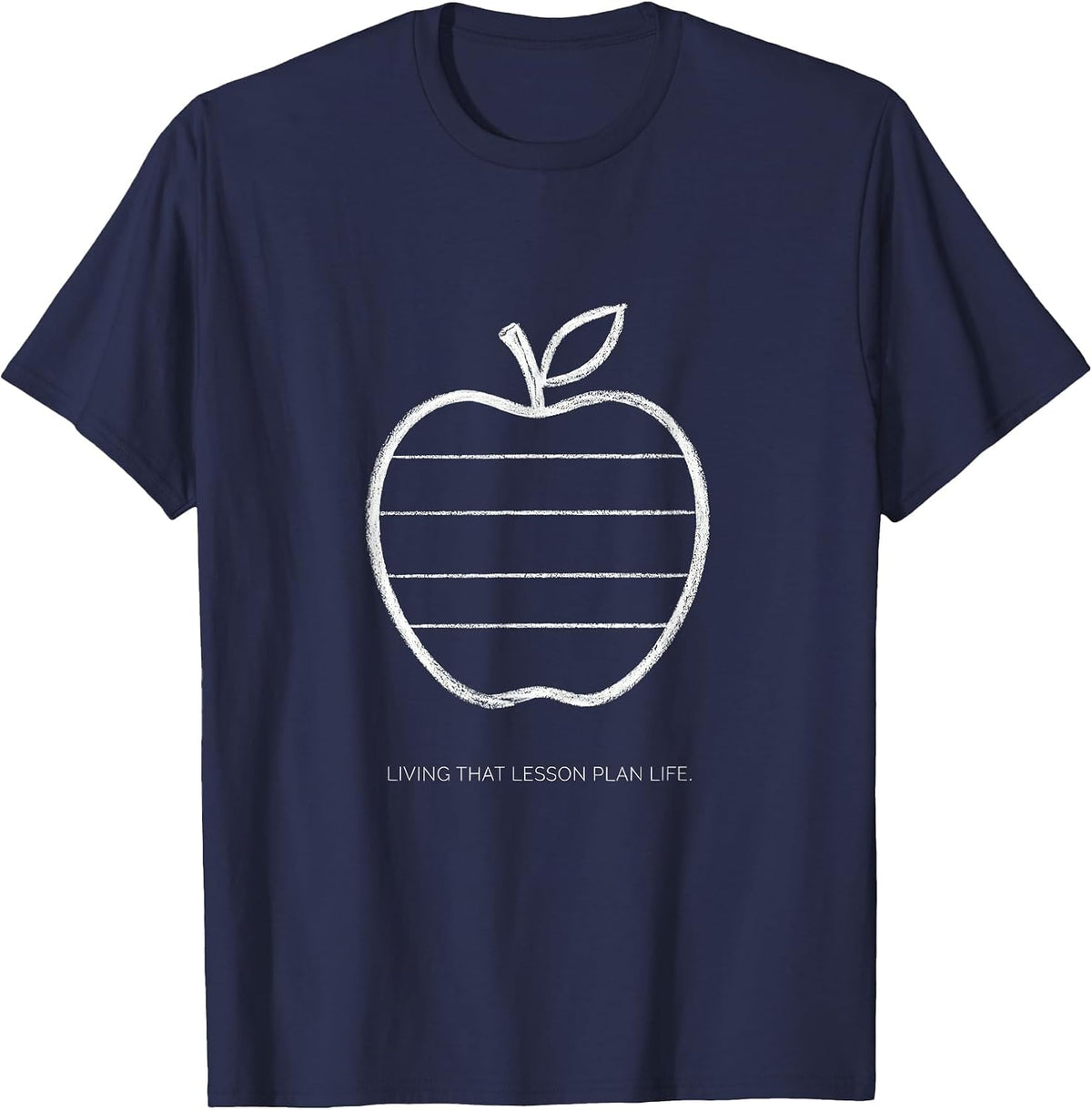 Living That Lesson Plan Life Middle School Teacher T-Shirt - Navy Blue
