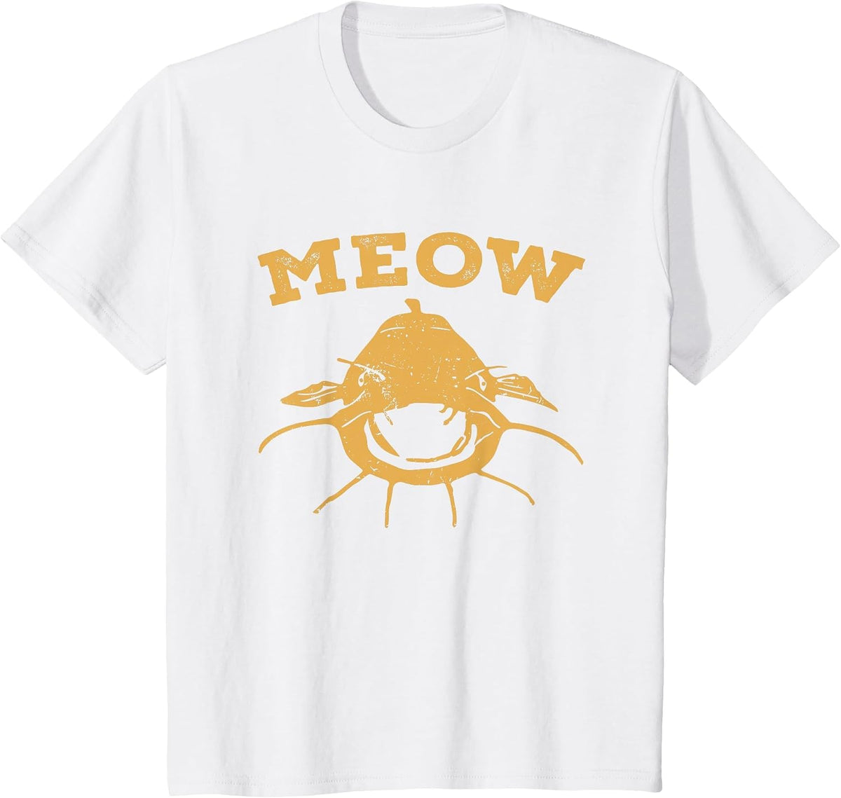 Catfish Fishing Meow Catfish T-Shirt - White