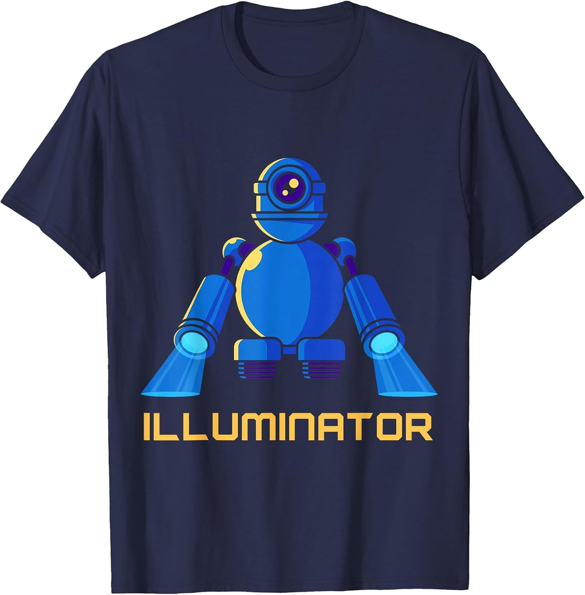 Moving Light Illuminator Lighting Technician Illuminator T-Shirt - Navy Blue