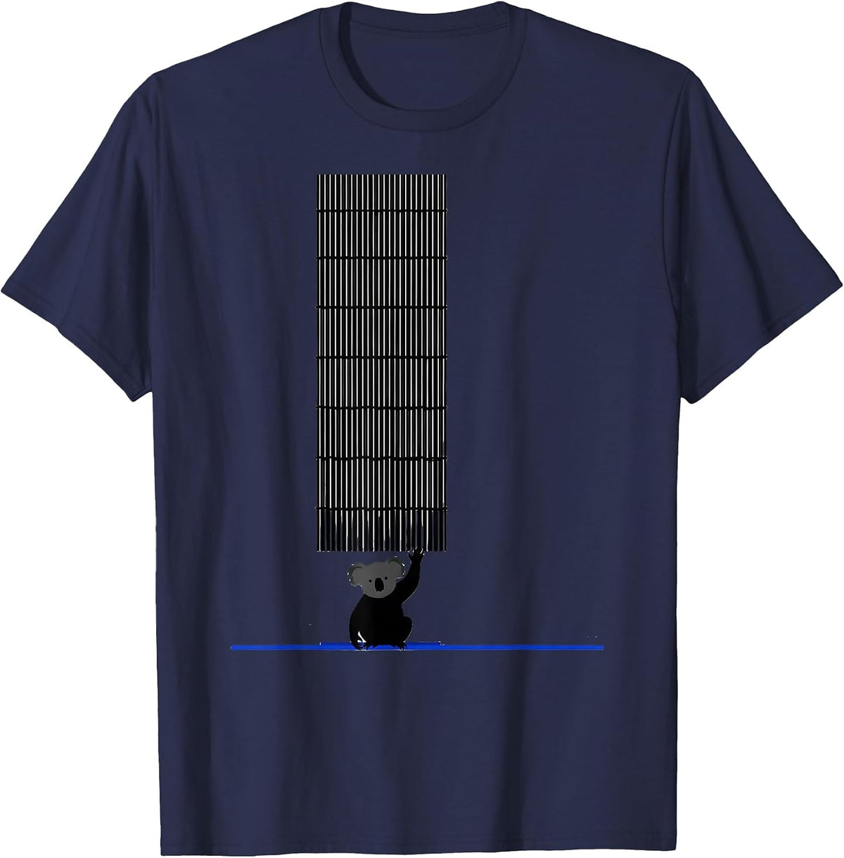 Koala Tick Tally Cute Animal Lover Humor T-Shirt - Navy Blue