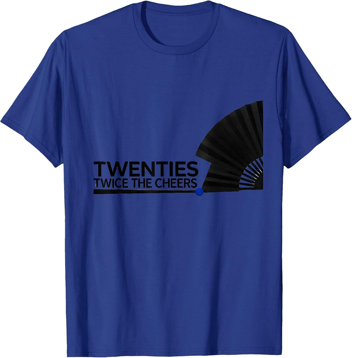 Men's Twenties Twice The Cheers Vintage 1920s Roaring Party T-Shirt - Royal Blue