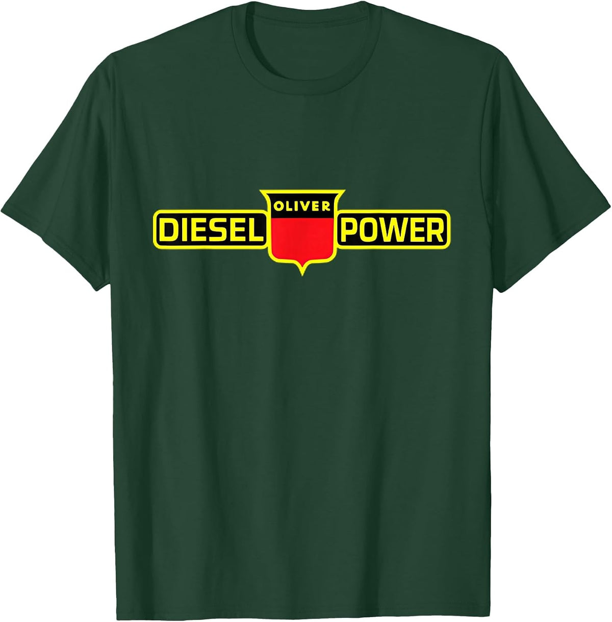 Oliver Tractor Diesel Power Tractor Vintage T-Shirt - Dark Green