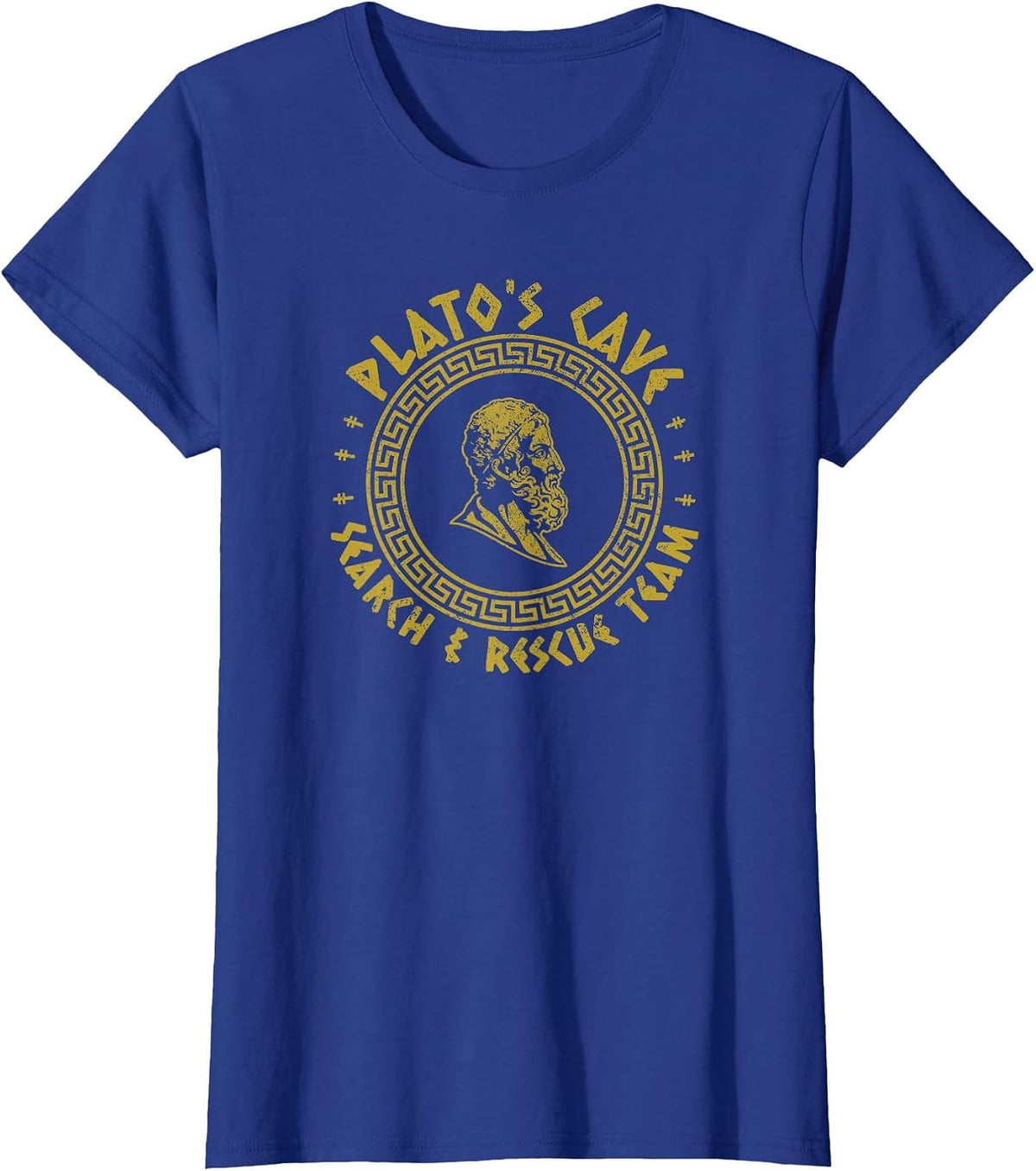 Plato's Cave Search and Rescue Teams Funny Philosophy T-Shirt - Royal Blue