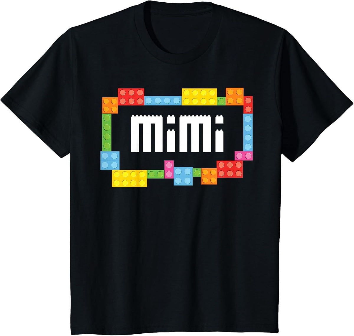 Master Builder Mimi Bricks Blocks Building Family Set T-Shirt - Black