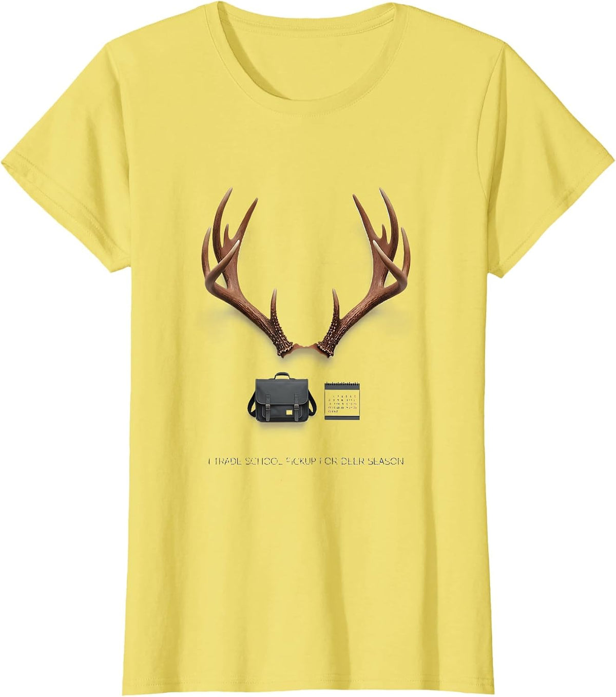 I Trade School Pickup For Deer Season Funny Hunter Dad Gift T-Shirt - Lemon Yellow