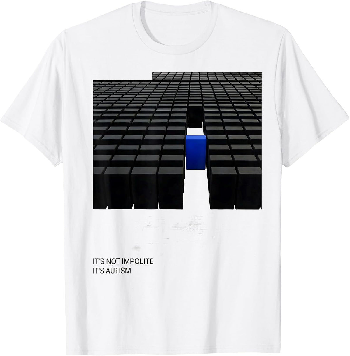 Men's It's Not Impolite It's Autism Funny Neurodiversity Awareness T-Shirt - White