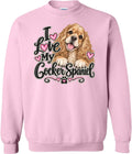 inktastic I Love My Cocker Spaniel Adult Sweatshirt - Pink