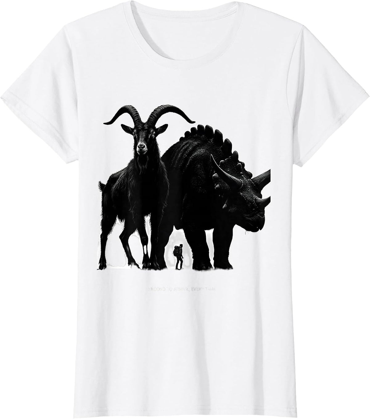 Second To Arrive, Every Time Funny Cryptid Bigfoot Camper T-Shirt - White