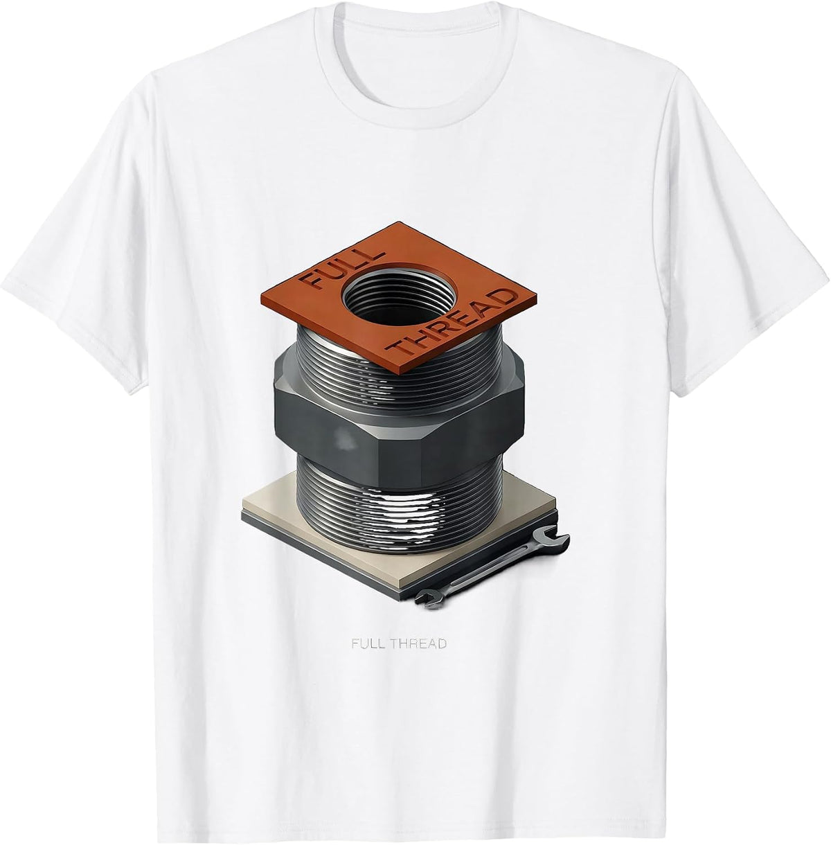 Men's Full Thread Oilfield Worker Oil Rig Roughneck Operator Gift T-Shirt - White