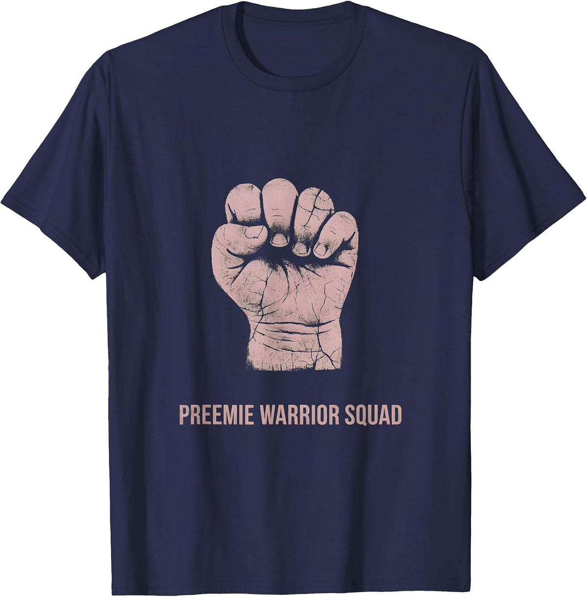 Men's Preemie Warrior Squad NICU Nurse Design T-Shirt - Navy Blue
