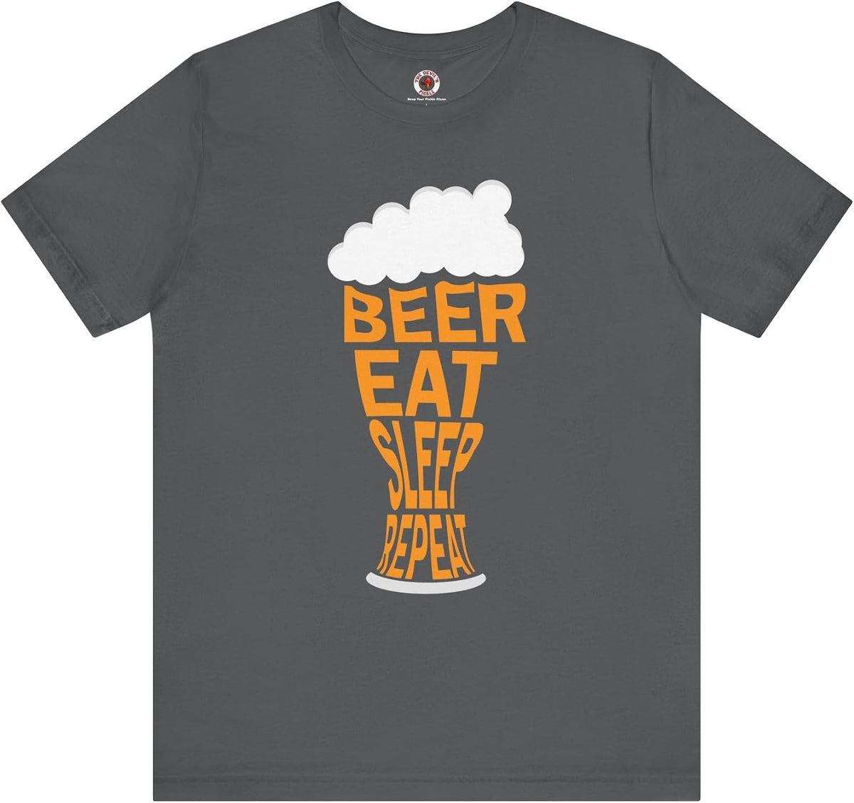 Beer Eat Sleep Repeat T-Shirt - Asphalt