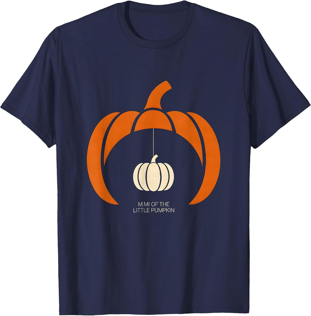 Men's Mimi Of The Little Pumpkin Family Matching First Birthday T-Shirt - Navy Blue