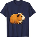 Cartoon Guinea Pig Funny Pet Lover Gift T-Shirt - Navy Blue