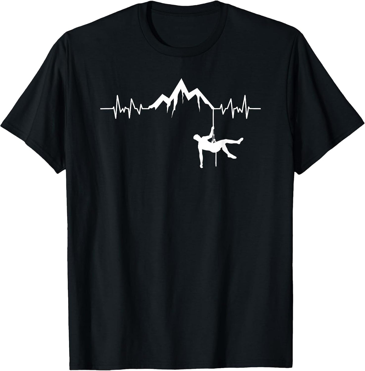 Spelunking Heartbeat Cave Exploring Diving Expert Spelunker T-Shirt - Black