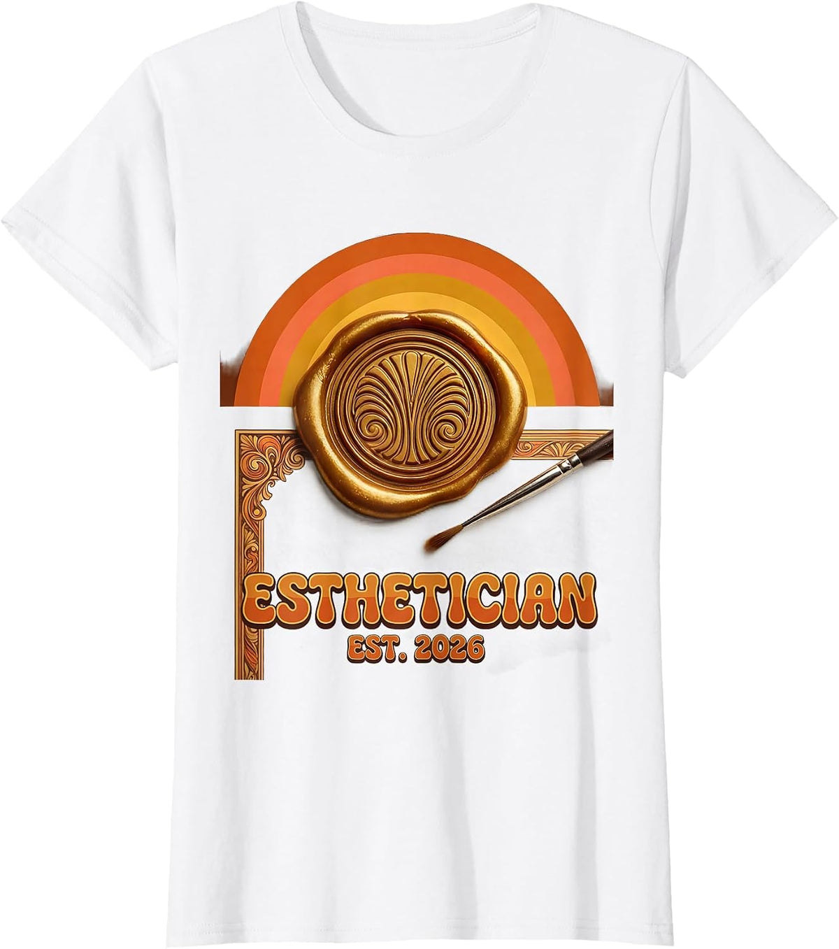 Esthetician Est. 2026 Retro Vintage Skincare Professional T-Shirt - White