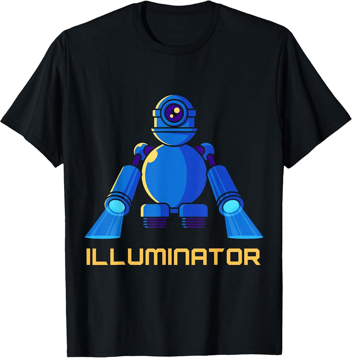 Moving Light Illuminator Lighting Technician Illuminator T-Shirt - Black