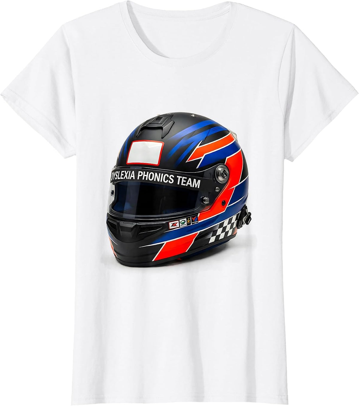 Women's Dyslexia Phonics Team Racing Livery Dyslexia Teacher Squad T-Shirt - White