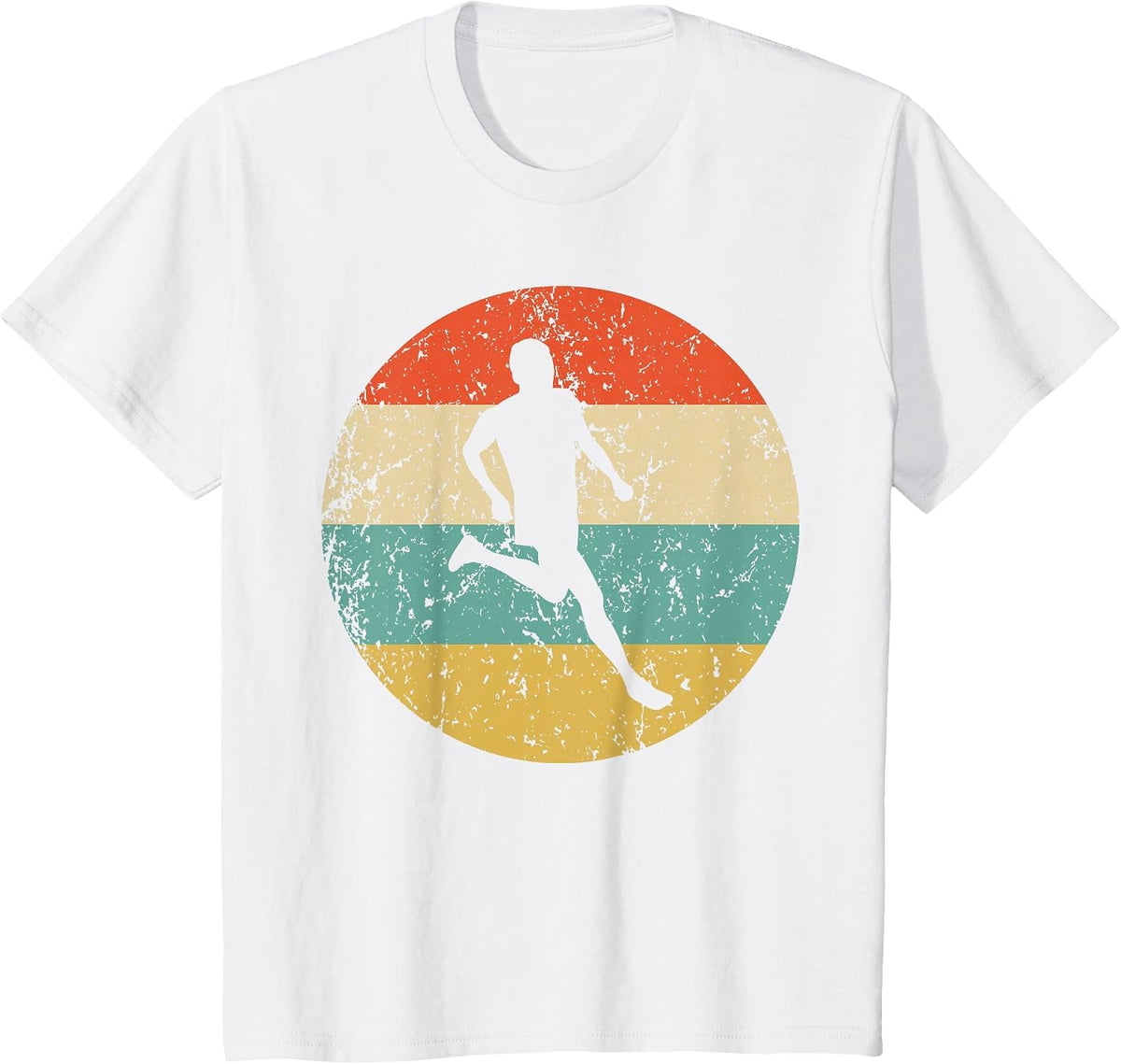 Running Vintage Retro Runner T-Shirt - White