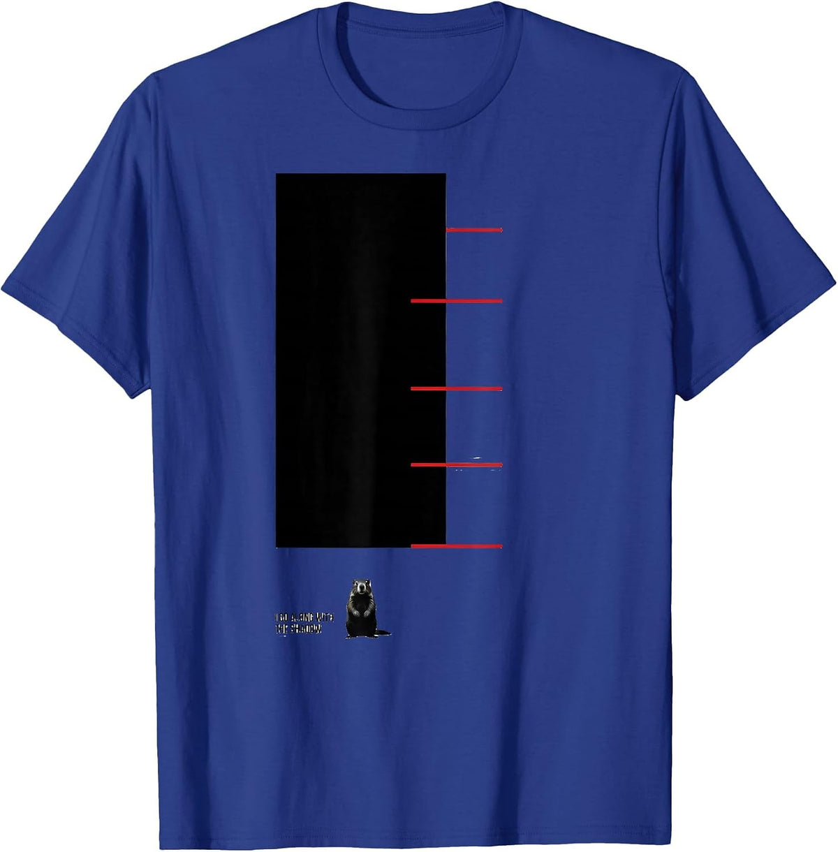 Men's I Go Along With The Shadow Funny Groundhog Day Vintage Humor T-Shirt - Royal Blue