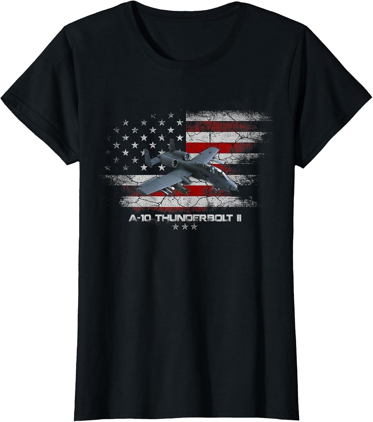 A-10 Thunderbolt Fighter Jet Pilot Veteran A-10 Warthog Vet T-Shirt - Black