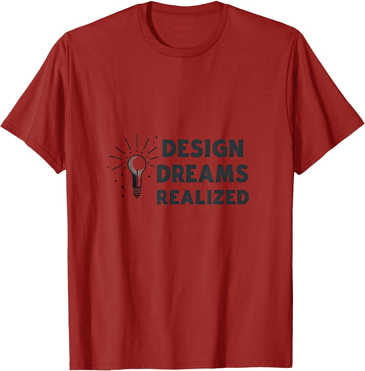 Design Dreams Realized Creative Graphics T-Shirt - Cranberry Red