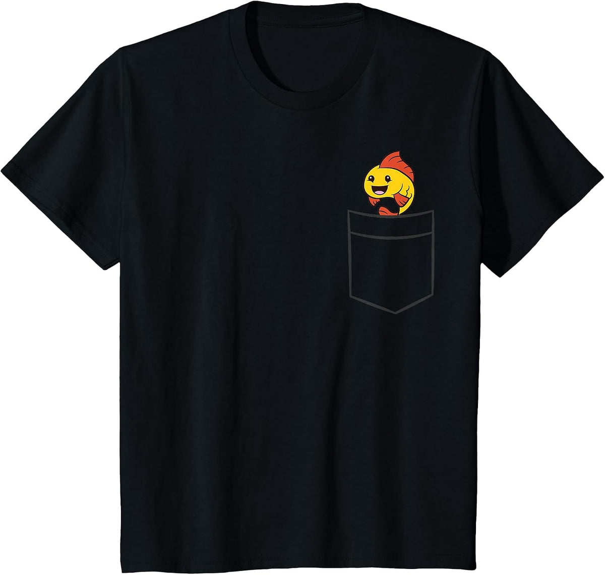 Goldfish in A Pocket Aquarium Cute Goldfish T-Shirt - Black