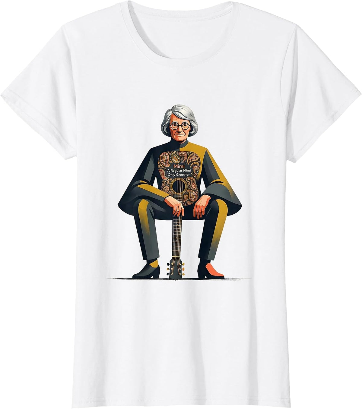 Women's Mimi — A Regular Mimi, Only Groovier Midcentury Modern T-Shirt - White