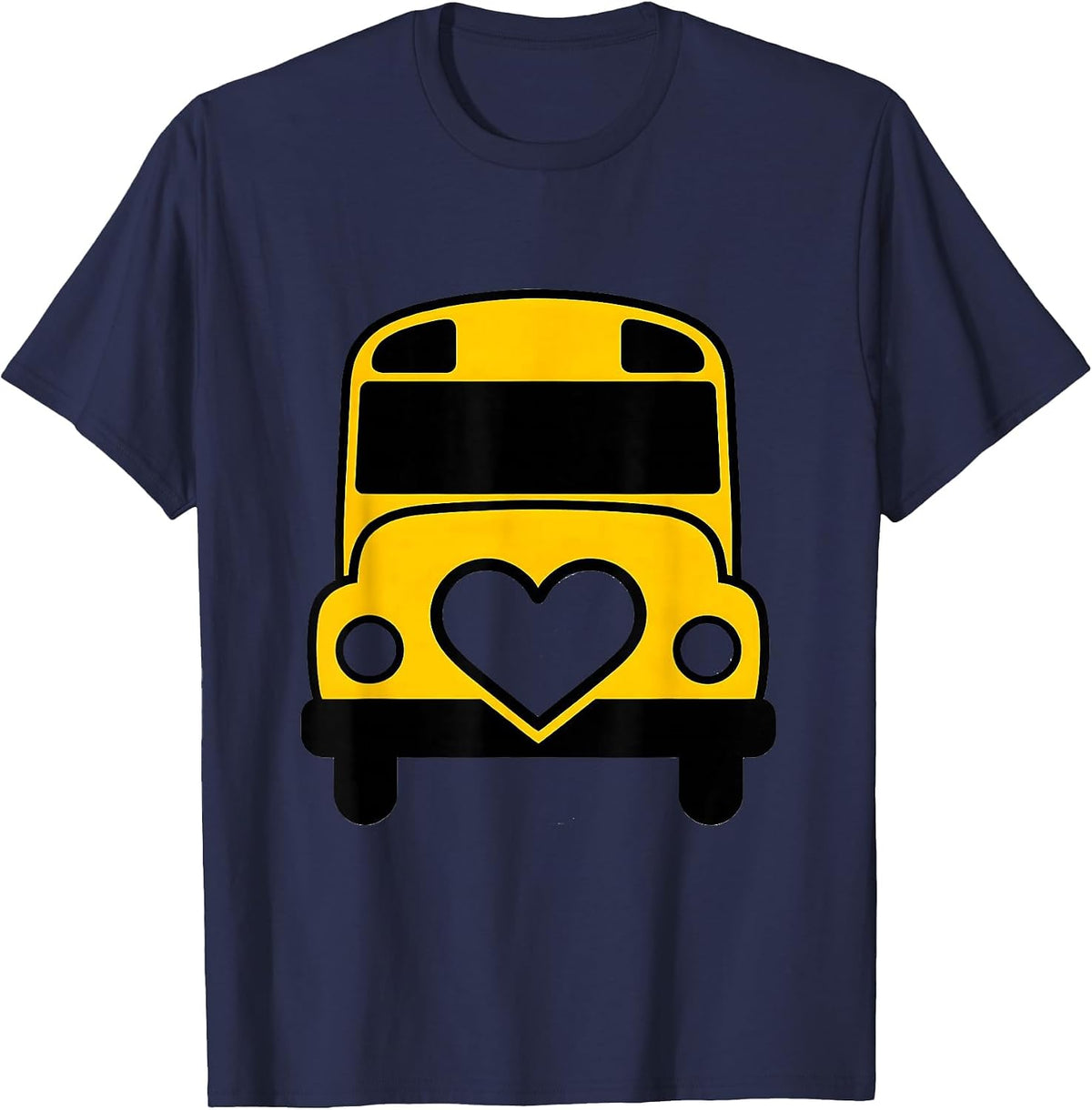 School Bus Driver Halloween Costume Novelty Humor T-Shirt - Navy Blue