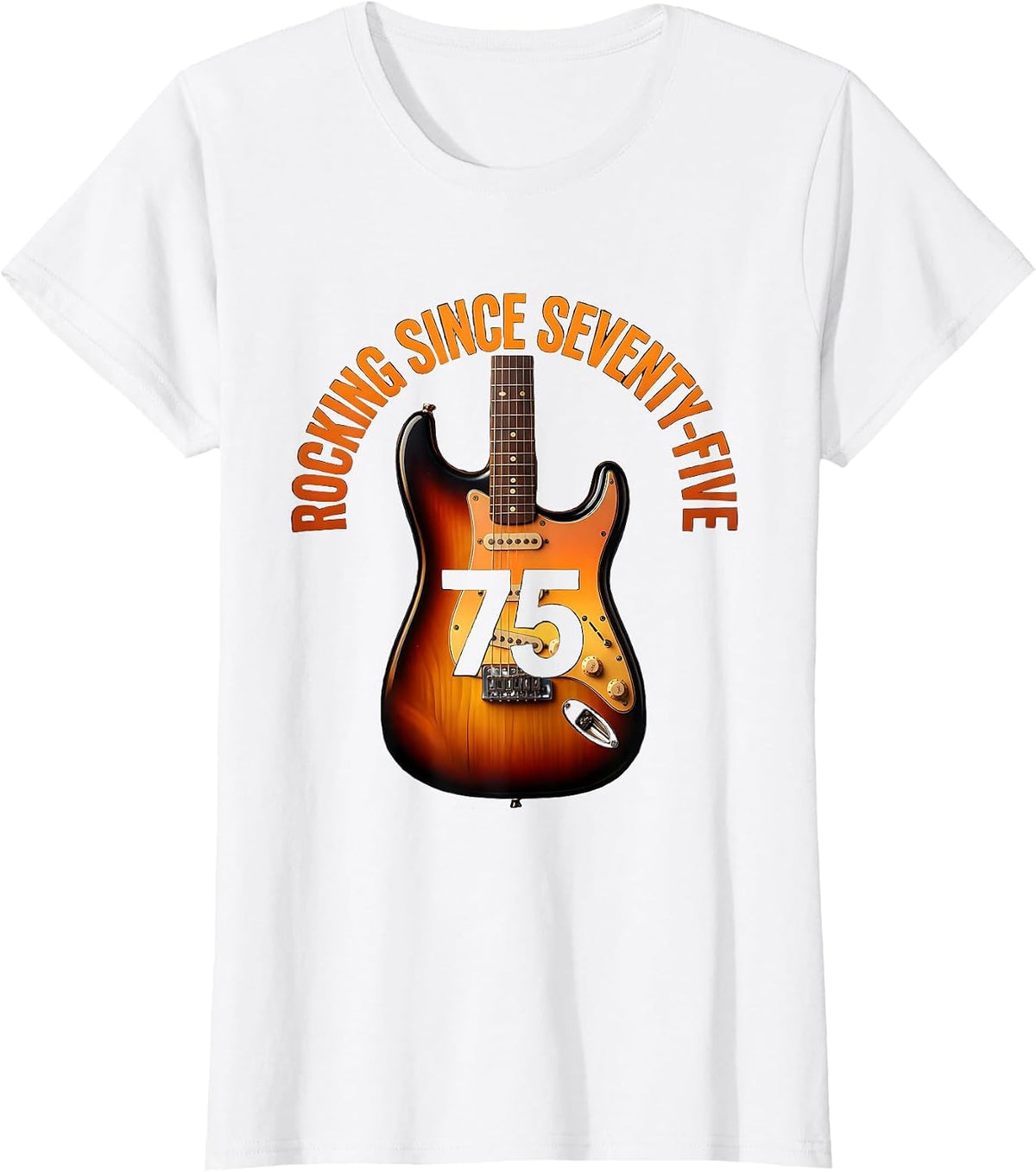 Rocking Since Seventy-Five Vintage 1975 Design T-Shirt - White