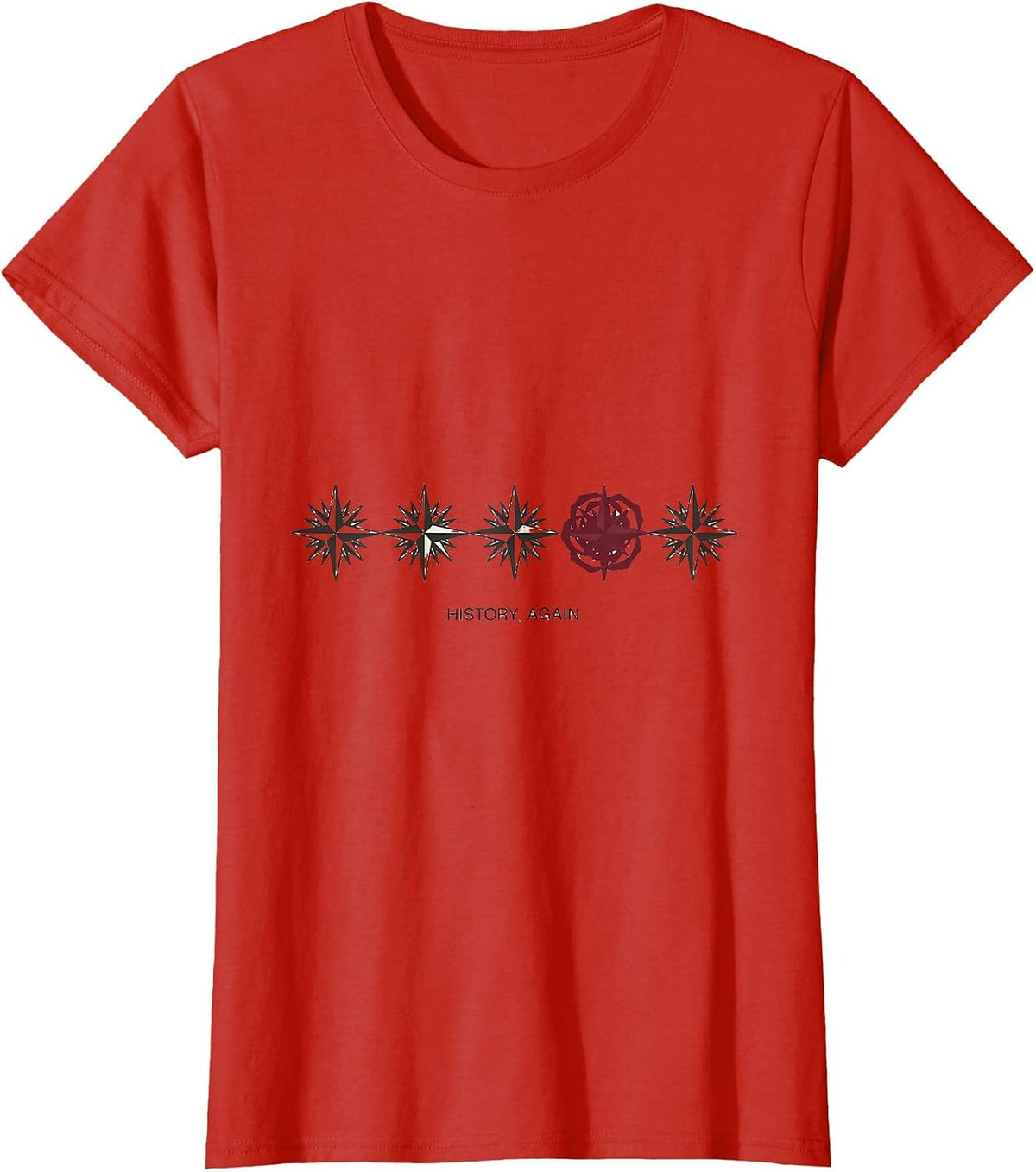 History Again Minimalist Funny History Teacher Gift T-Shirt - Red