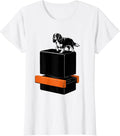 Women's Cavalier Spaniel Lever Block Dad Humor Pet Lover T-Shirt - White