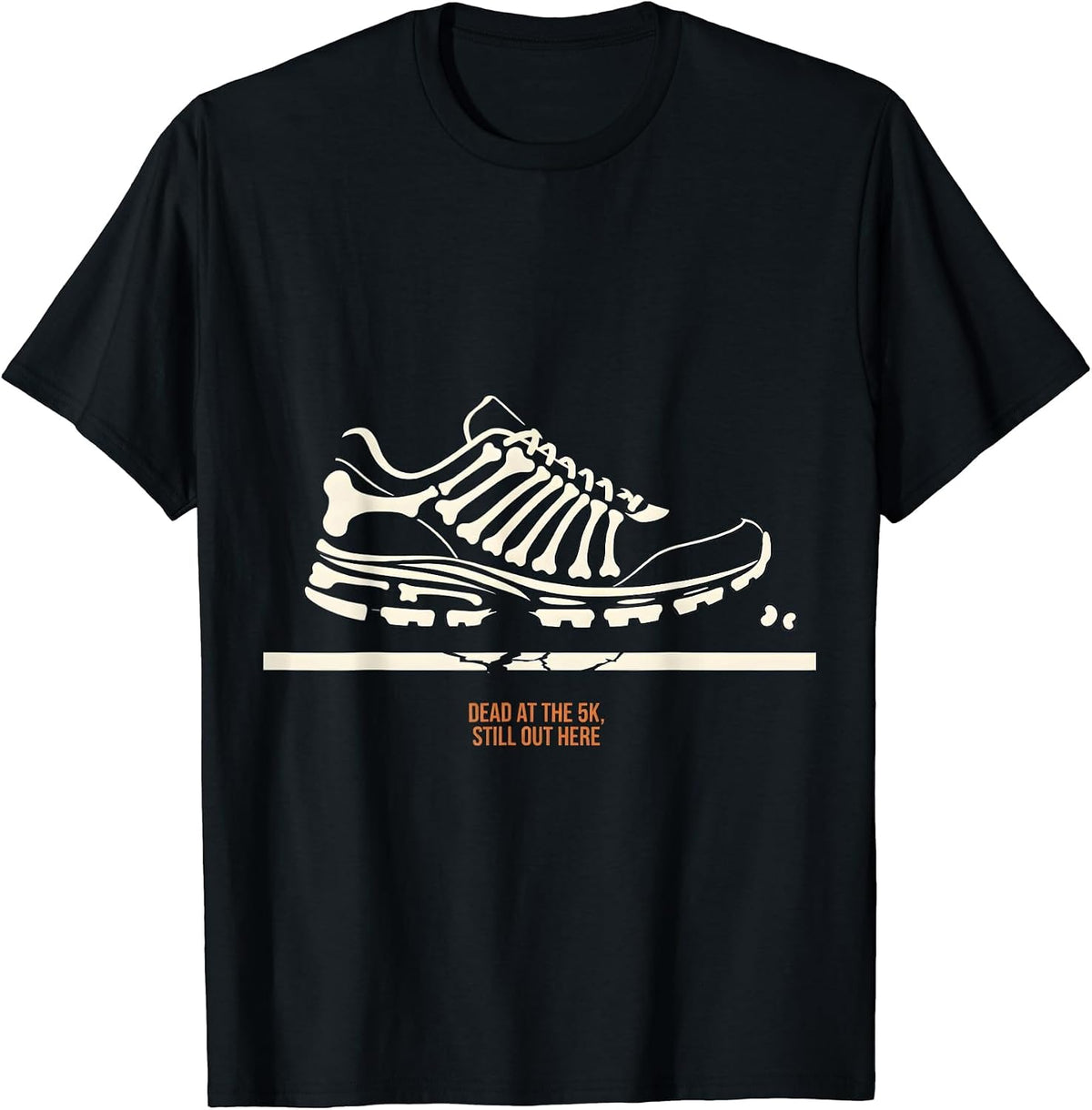 Men's Dead At The 5K, Still Out Here Funny Halloween Running T-Shirt - Black