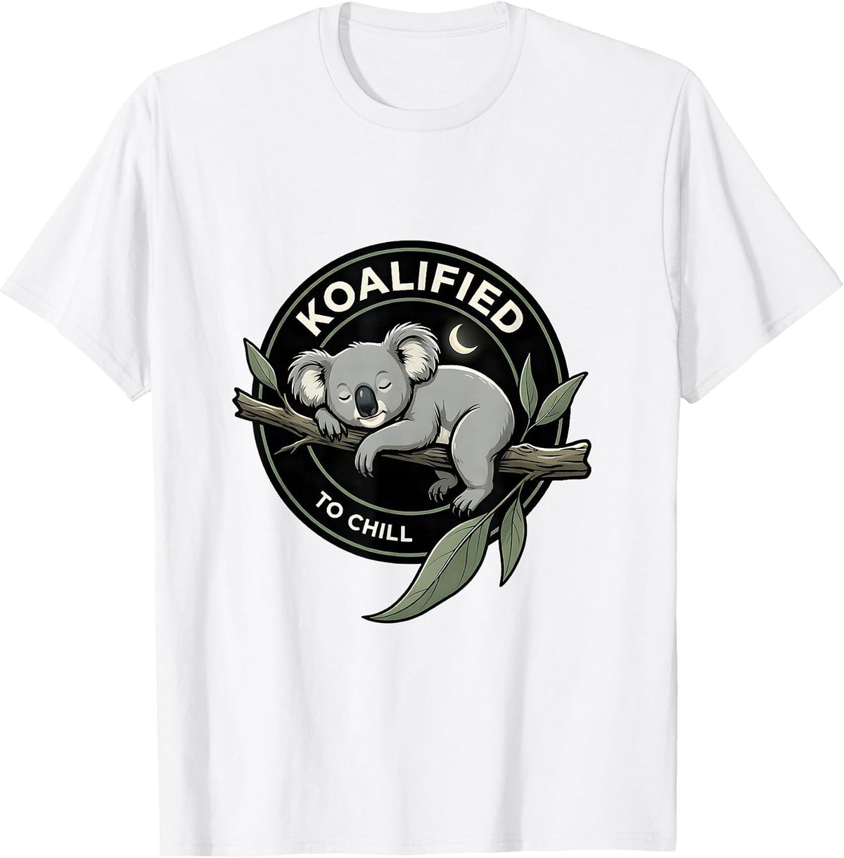Men's Koalified To Chill Funny Koala Lover Cute Animal Humor T-Shirt - White