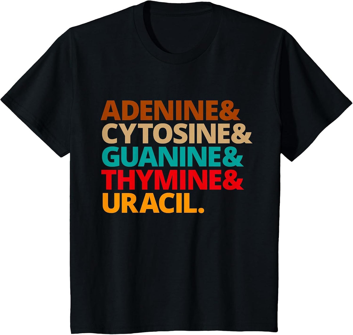 Nucleobases Biology Teacher DNA Biologist T-Shirt - Black