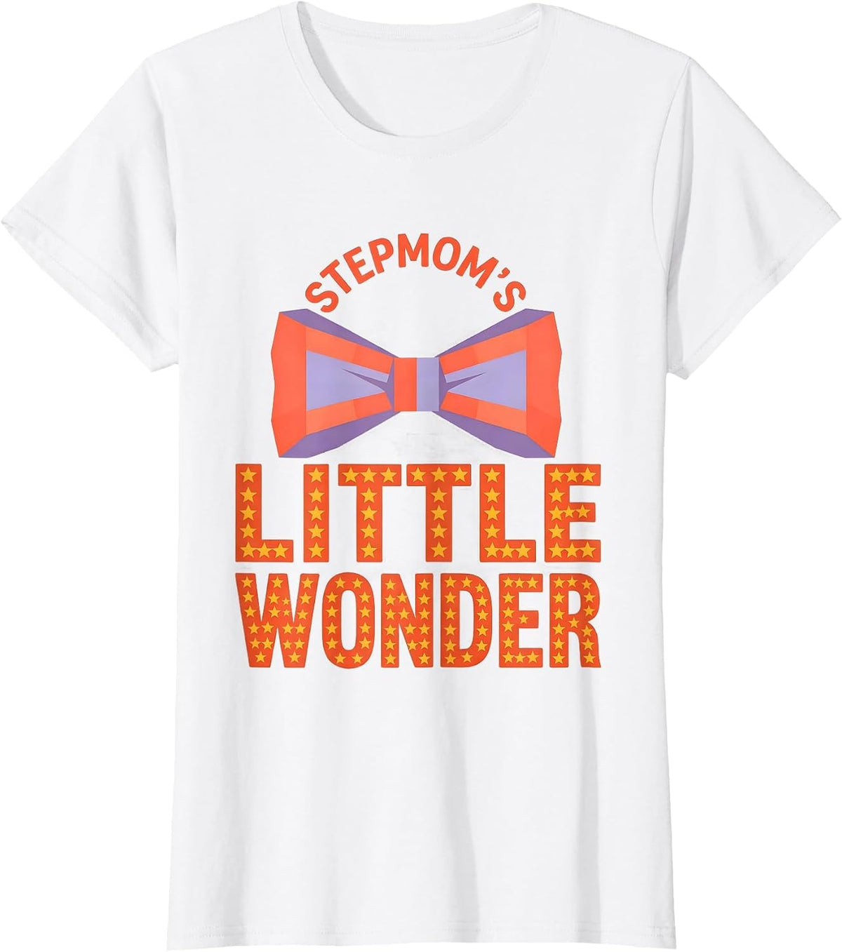 Stepmom's Little Wonder Flat Vector Coquette Bow Family T-Shirt - White