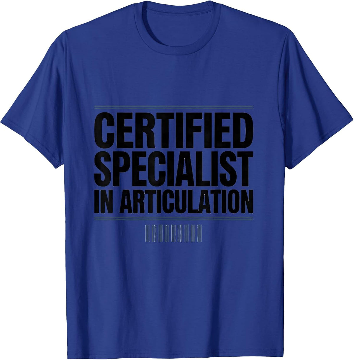 Certified Specialist In Articulation Retro Floral SLP T-Shirt - Royal Blue
