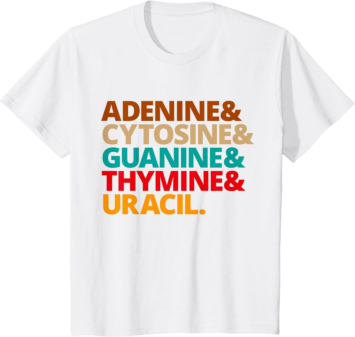 Nucleobases Biology Teacher DNA Biologist T-Shirt - White