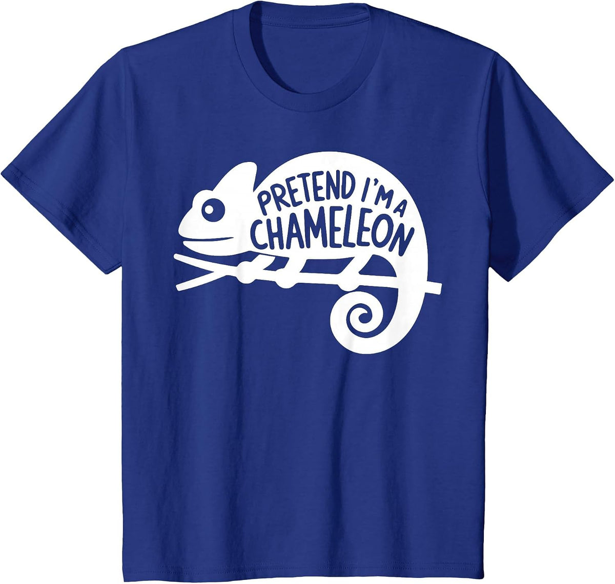 Group Easy Adult Halloween Costumes Pretend I'm A Chameleon T-Shirt - Royal Blue