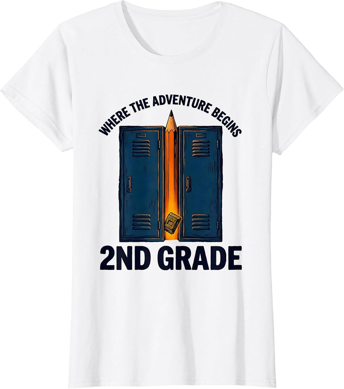 Where The Adventure Begins 2nd Grade Teacher Back To School T-Shirt - White