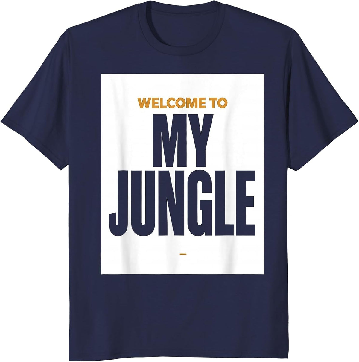 Welcome To My Jungle Teacher Safari Animal Print Back T-Shirt - Navy Blue