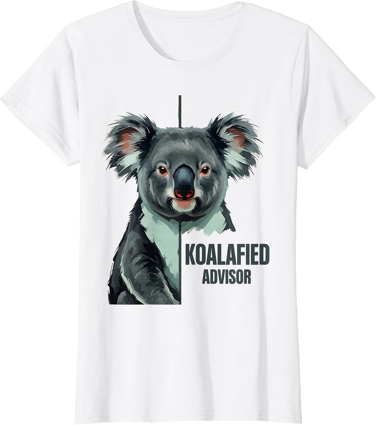 Women's Koalafied Advisor Funny Koala Lover Animal Pun Humor T-Shirt - White