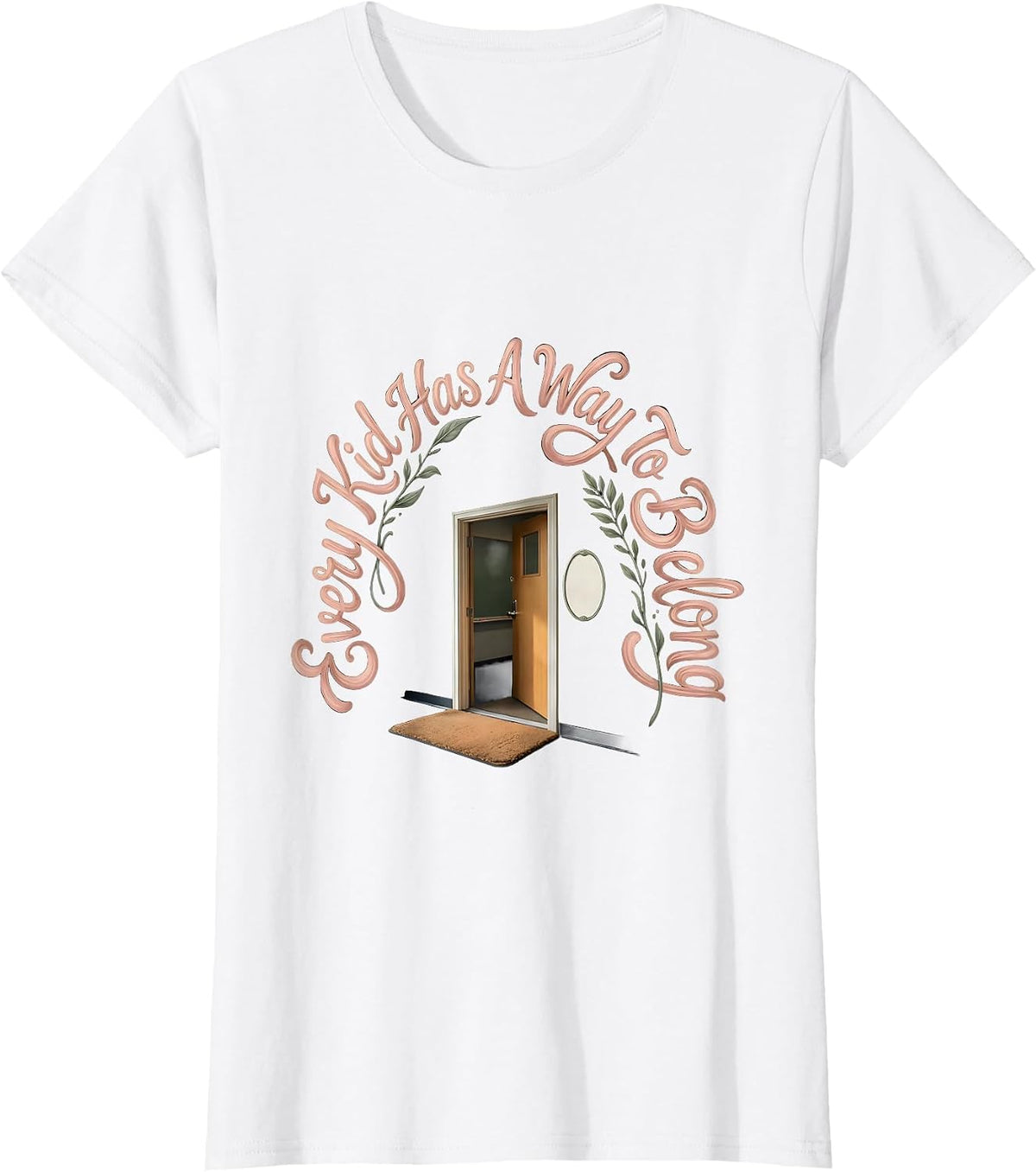 Every Kid Has A Way To Belong Boho Inclusion Teacher Autism T-Shirt - White
