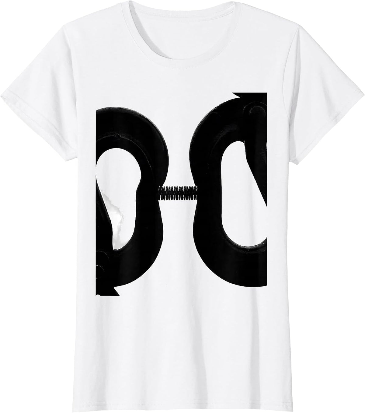 Hooked Welder Silhouette Funny Metal Worker T-Shirt - White