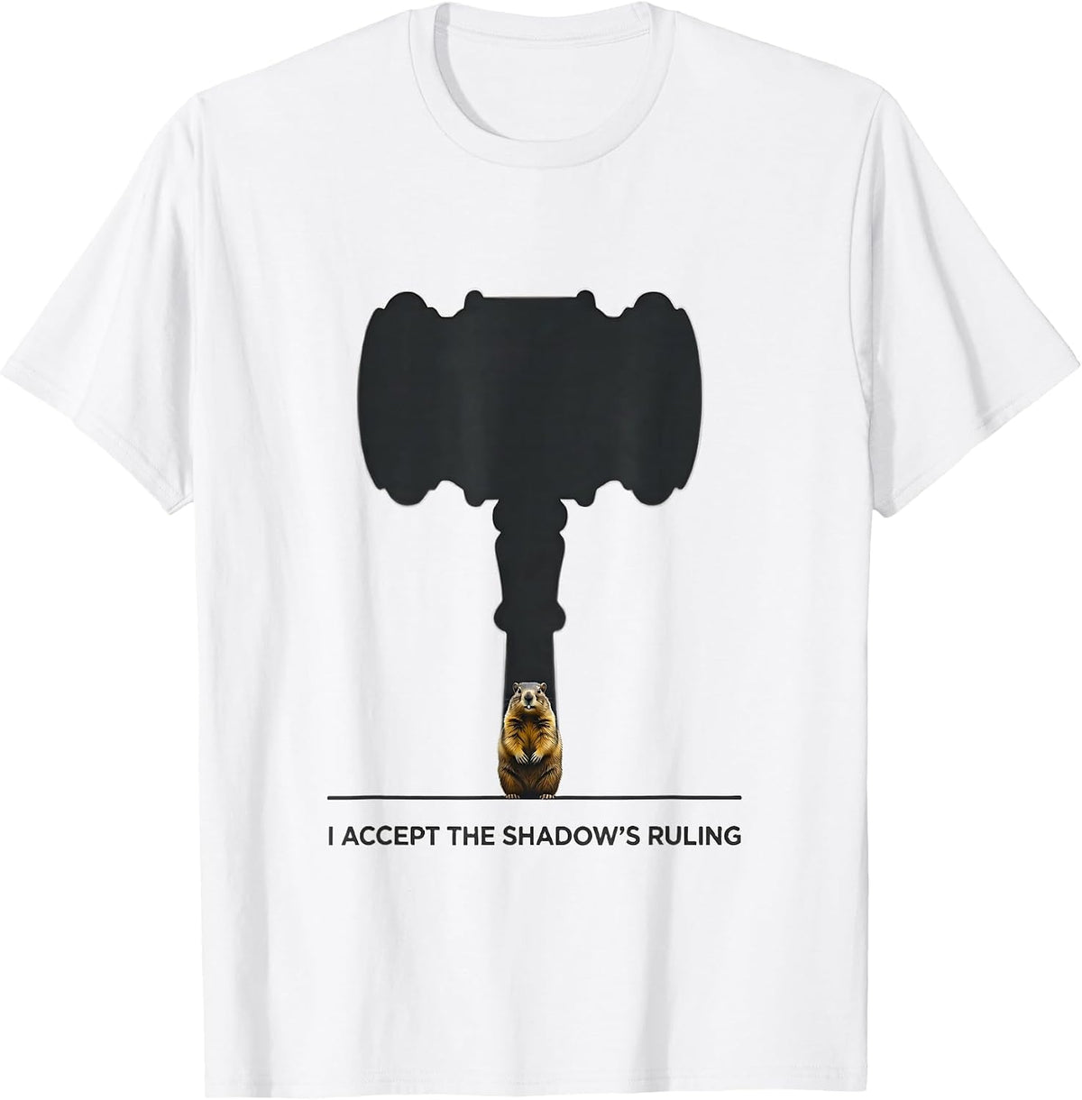 Men's I Accept The Shadow's Ruling Funny Groundhog Day Vintage T-Shirt - White