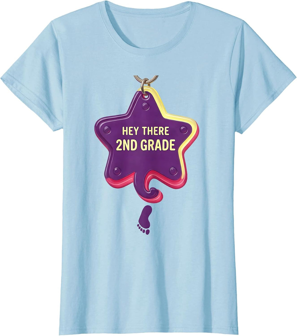 Hey There, 2nd Grade Funny Teacher Crew Back To School T-Shirt - Baby Blue