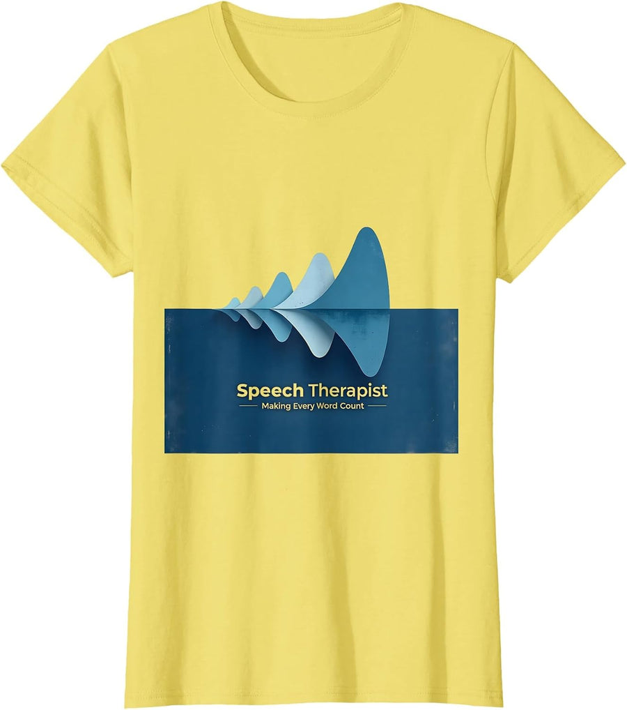 SLP Making Every Word Count Speech Therapist T-Shirt - Lemon Yellow