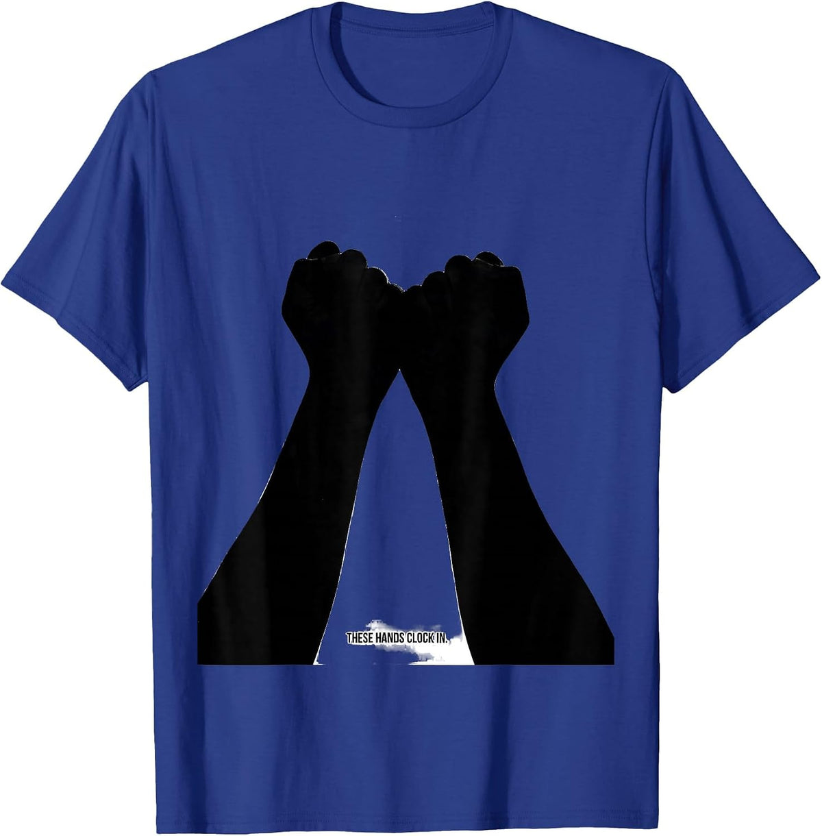 These Hands Clock In Funny ASL Teacher Deaf Awareness T-Shirt - Royal Blue